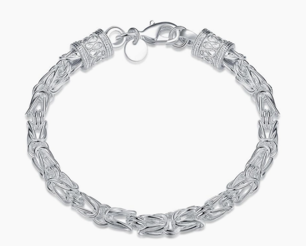 Silver Classic Byzantine Bracelet - The Bee Boutiques
